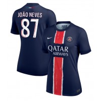 Dres Paris Saint-Germain Joao Neves #87 Domaci za Žensko 2024-25 Kratak Rukav